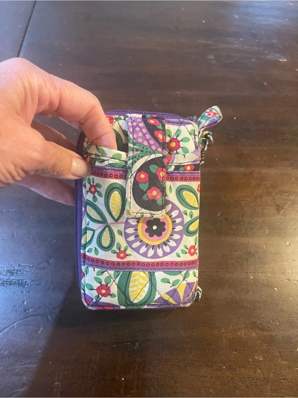 Vera Bradley Purple Floral Wristlet Wallet - Picture 8 of 9